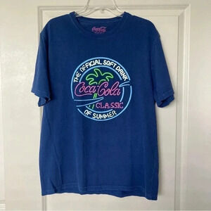 Lucky Brand Dark Denim Coca‎ Cola Classic Graphic T-Shirt Large
